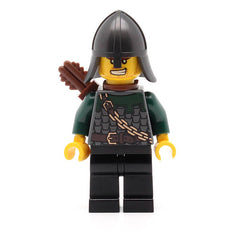 LEGO cas457 - Dragon Knight Scale Mail (Kingdoms, Chain and Belt, Helmet with Neck Protector, Quiver, Bared Teeth)