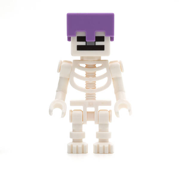 LEGO min065 - Skeleton (Medium Lavender Helmet, Bent Arms)