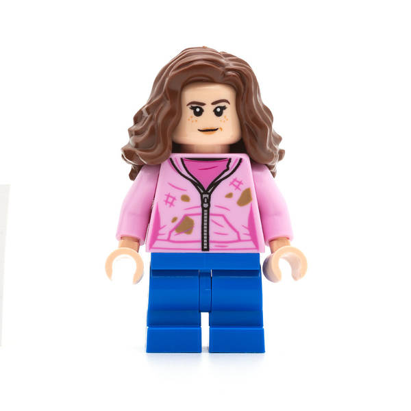 LEGO hp327 - Hermione Granger (Bright Pink Jacket with Stains, Closed Mouth)