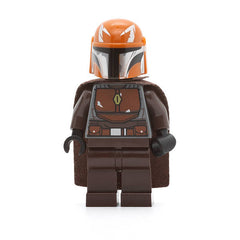 LEGO sw1079 - Mandalorian Tribe Warrior (Male, Dark Brown Cape, Dark Orange Helmet)