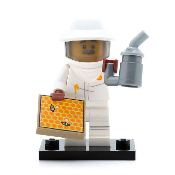 LEGO col21-7 - Beekeeper, Series 21 (Set mit Stand und Zubehör)