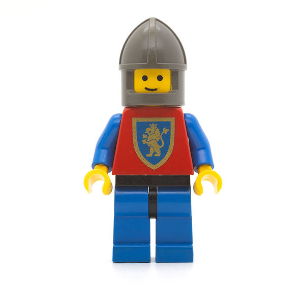 LEGO cas113 - Crusader Lion (Blue Legs with Black Hips, Dark Gray Chin-Guard)