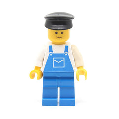 LEGO ovr015 - Overalls Blue with Pocket, Blue Legs, Black Hat