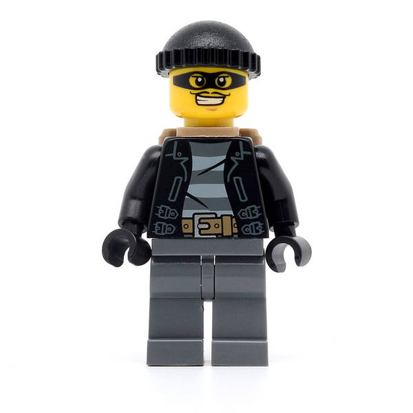 LEGO cty0453 - Police (City Bandit Male, Black Knit Cap, Backpack, Mask)