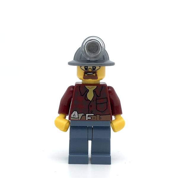 LEGO cty0309 - (Flannel Shirt with Pocket and Belt, Sand Blue Legs, Mining Helmet, Safety Goggles)