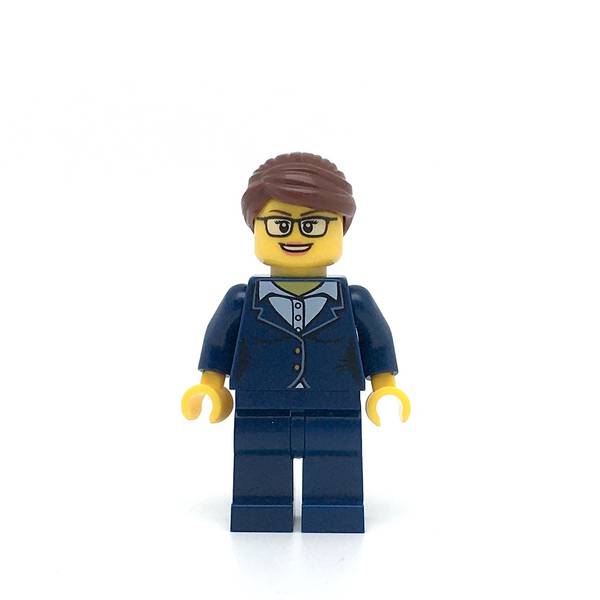 LEGO cty0656 -Businesswoman (Dark Blue Pants Suit, Glasses)