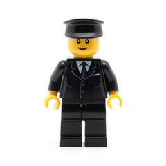 LEGO cty0145 - (Suit Black, Black Police Hat, Brown Eyebrows, Thin Grin)