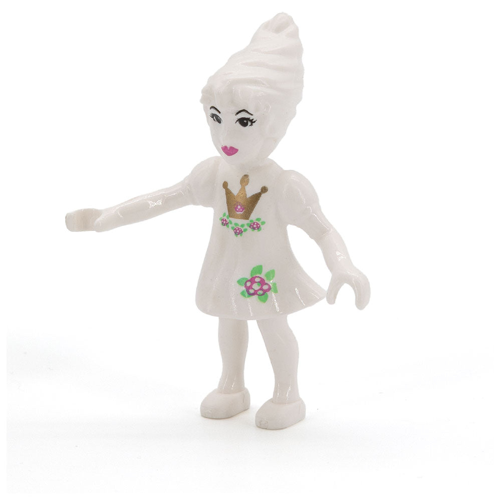 LEGO belvfairy07 - Belville Fee Däumelinchen (White with Flowers and Crown Pattern)