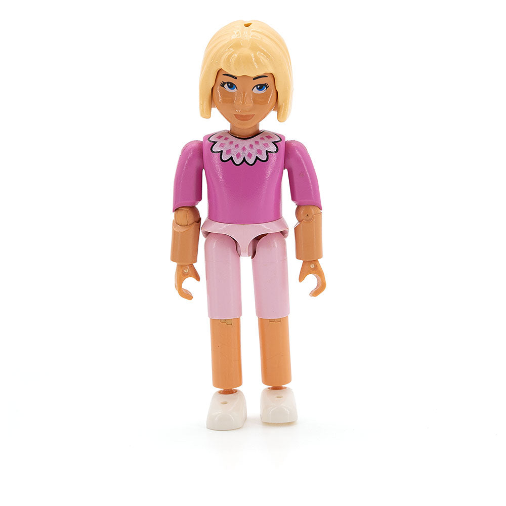 LEGO belvfemale21 - Belville Female, Child Girl  (Pink Shorts, Dark Pink Top with Lace Collar Pattern, Very Light Orange Hair, White Shoes)