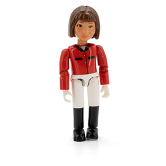 LEGO belvfemale37 - Belville Female - Horse Rider, White Shorts, Red Shirt, Brown Hair
