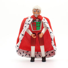 LEGO belvmale07a - Belville Male, Adult Man King - Red Shorts, White Top with Royal Insignia Pattern, White Hair, Black Shoes, Cloak, Crown