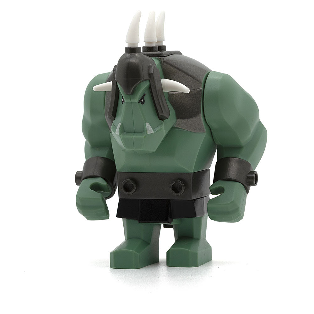 LEGO cas364 - Troll, Big Figure (Fantasy Era, Sand Green with Pearl Dark Gray Armor and 5 White Horns)
