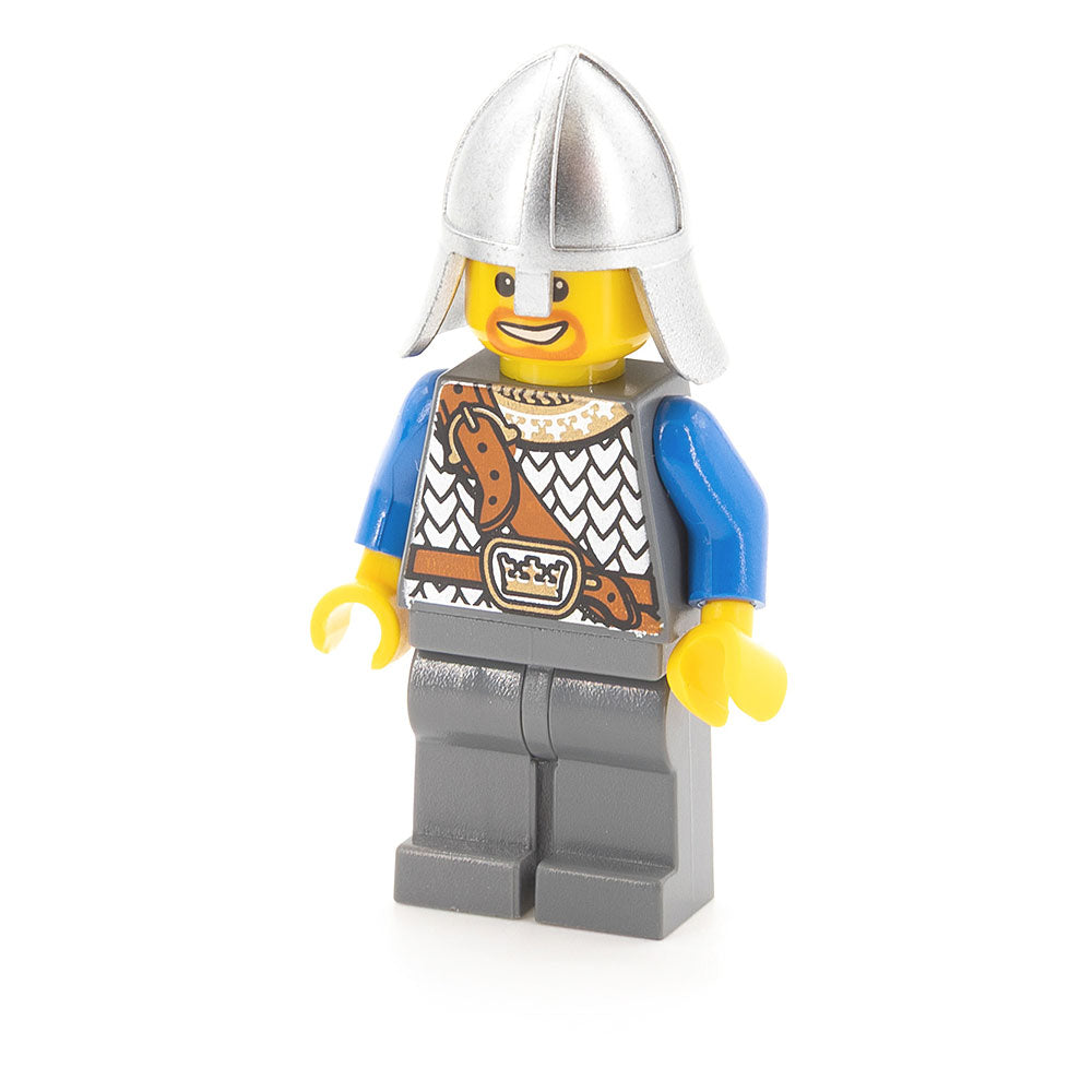 LEGO cas407 - Crown Knight Scale Mail (Fantasy Era, Chest Strap, Helmet with Neck Protector, Beard around Mouth)