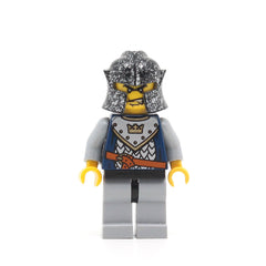 LEGO cas436 - Crown Knight (Fantasy Era, Scale Mail with Crown, Speckle Black-Silver Helmet, Angry Eyebrows (Castle Watch)