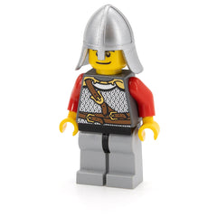 LEGO cas438 - Lion Knight (Kingdoms, Scale Mail with Chest Strap and Belt, Helmet with Neck Protector, Open Mouth (Dual Sided Head)