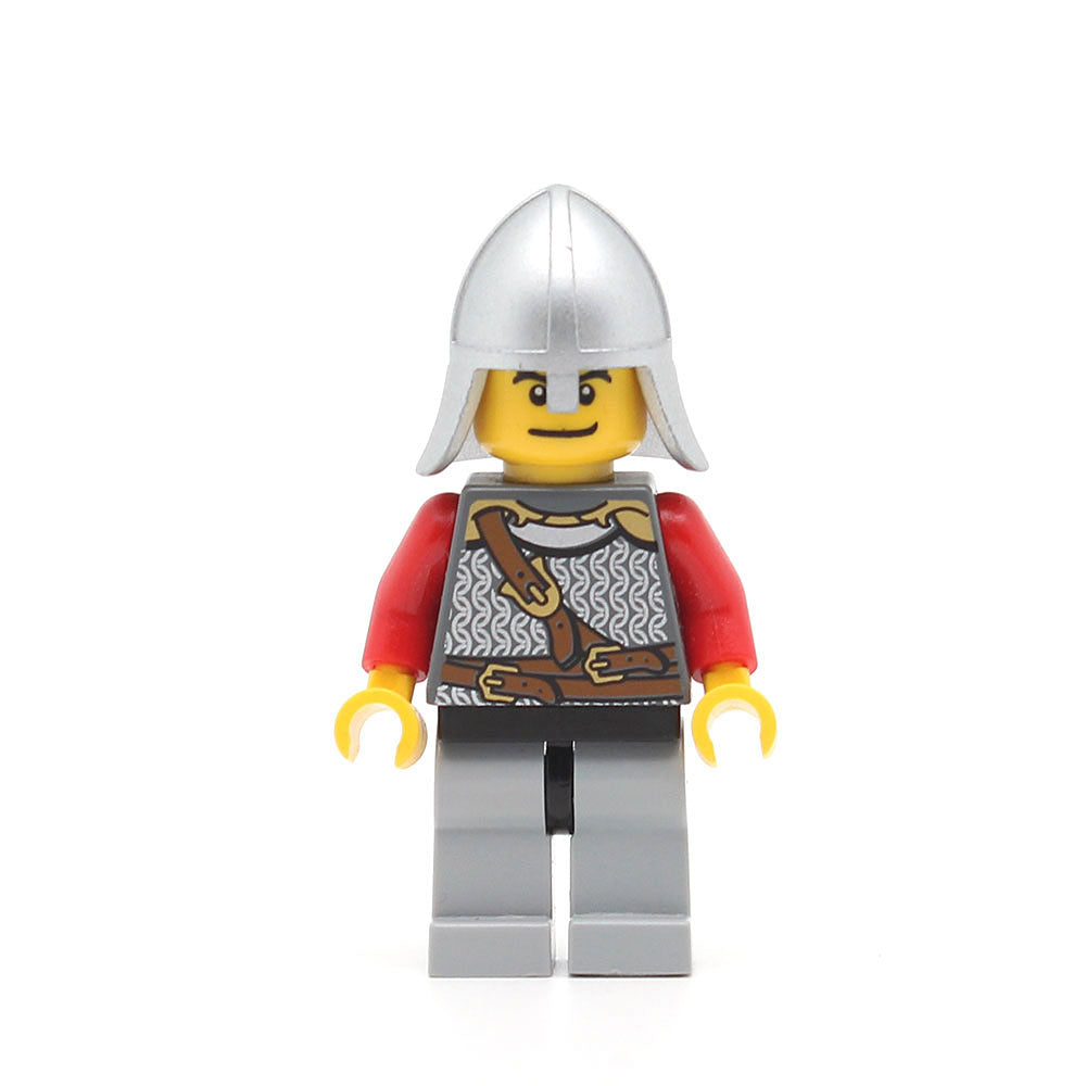 LEGO cas438 - Lion Knight (Kingdoms, Scale Mail with Chest Strap and Belt, Helmet with Neck Protector, Open Mouth (Dual Sided Head)