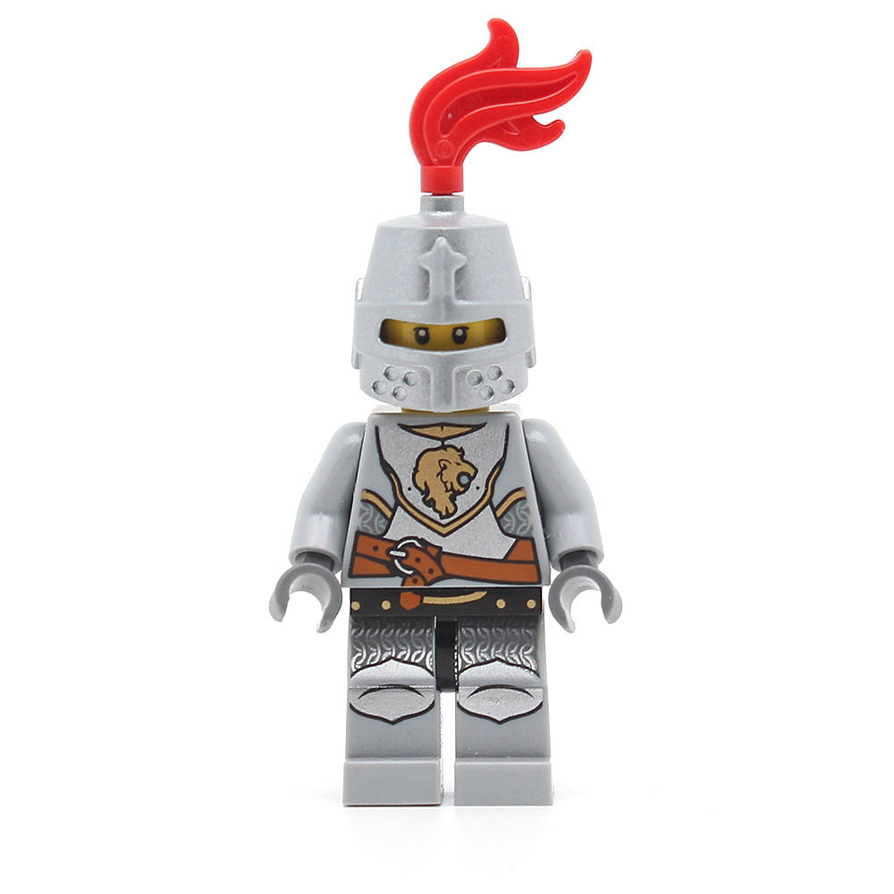LEGO cas440 - Lion Knight (Kingdoms, Breastplate with Lion Head and Belt, Helmet Closed, Smirk and Stubble Beard)