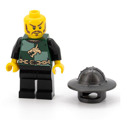 LEGO cas456 - Kingdoms - Dragon Knight Quarters, Helmet with Broad Brim, Moustache and Stubble