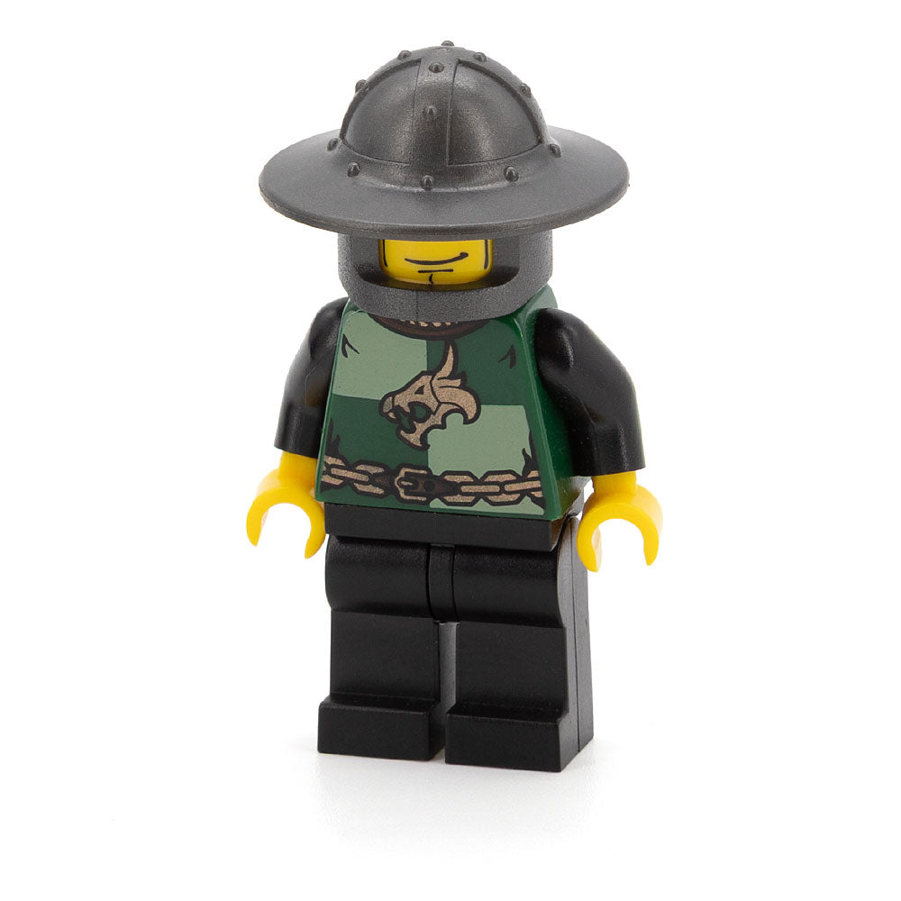 LEGO cas465 - Kingdoms Dragon Knight Quarters (Helmet with Broad Brim, Vertical Cheek Lines)