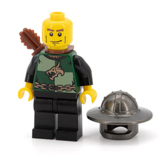 LEGO cas466 - Dragon Knight Quarters (Kingdoms, Helmet with Broad Brim, Vertical Cheek Lines, Quiver)