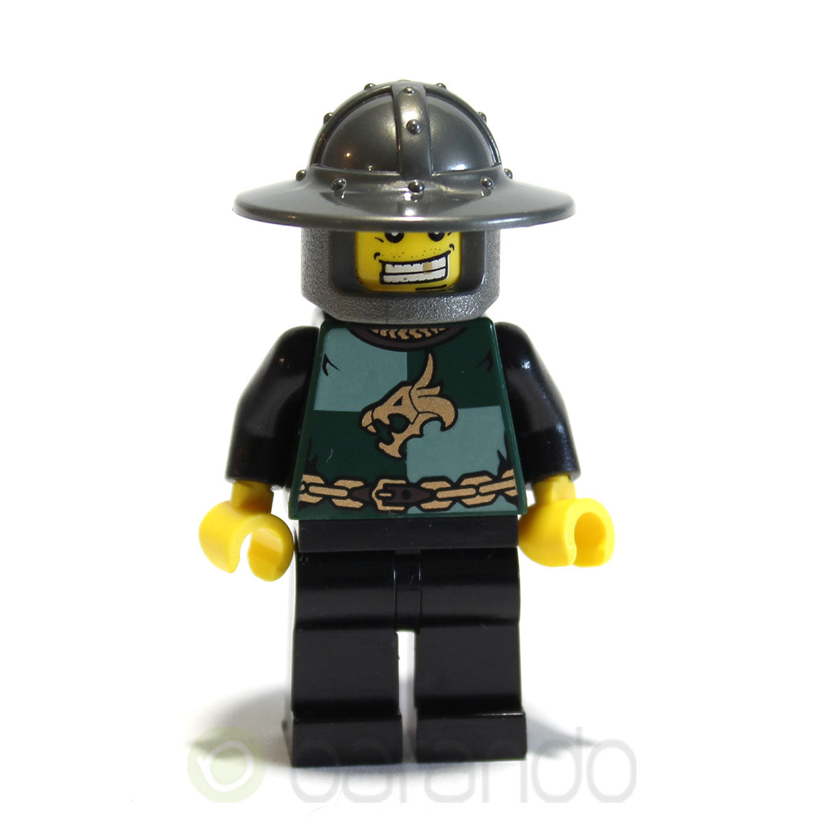 LEGO cas487 - Dragon Knight Quarters (Kingdoms, Helmet with Broad Brim, Gold Tooth)
