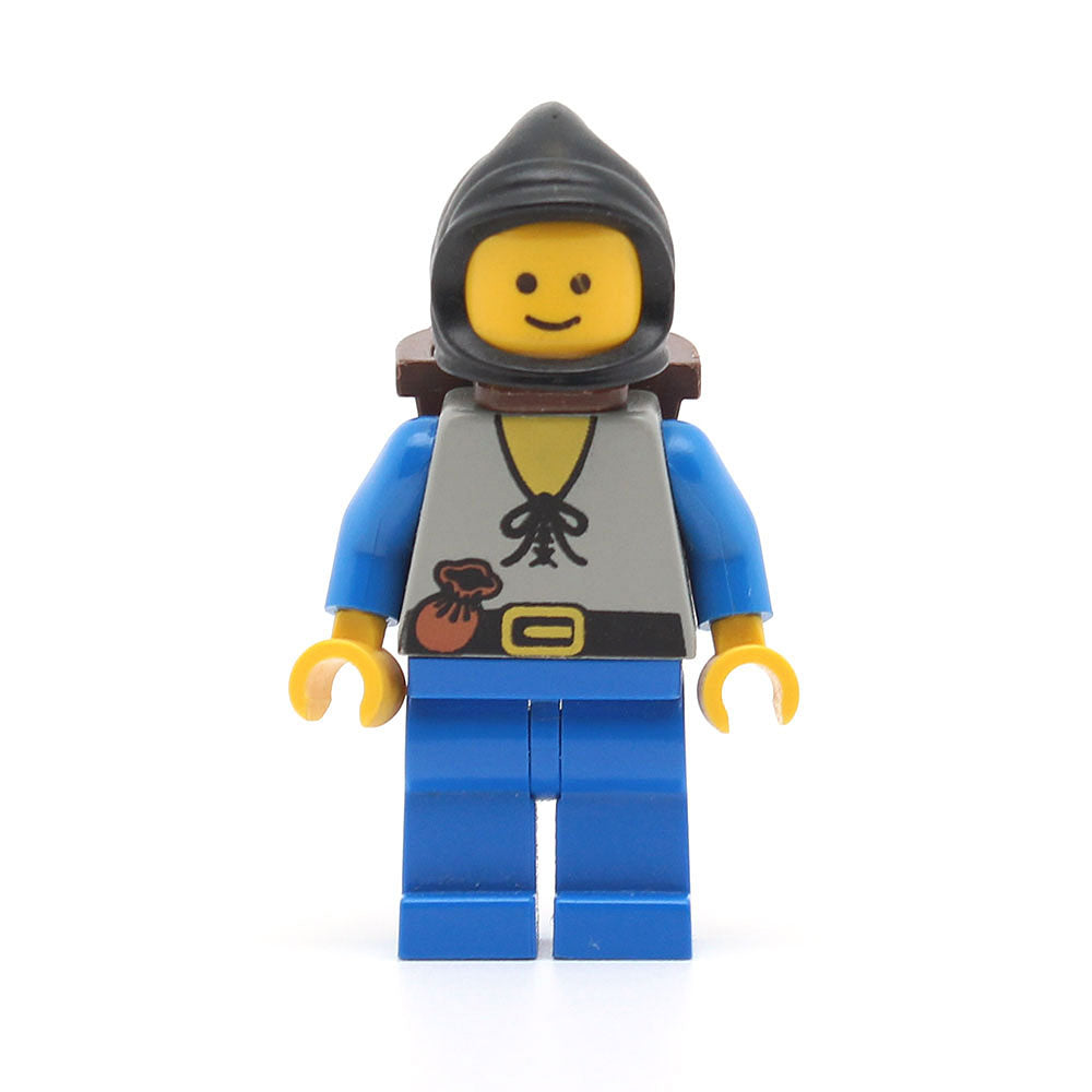 LEGO cas553 - Peasant (Blue Legs, Black Hood, D-Basket)