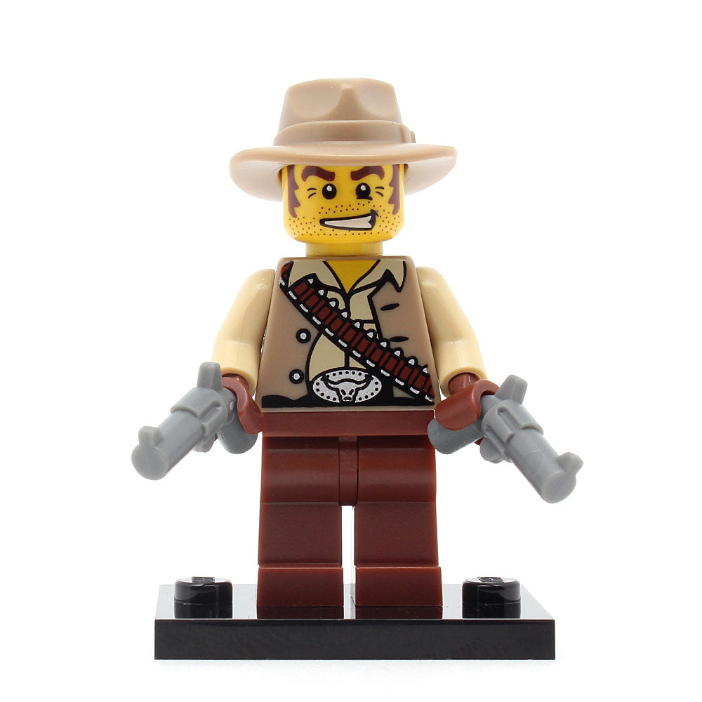 NEW - LEGO col01-16 - Cowboy, Series 1 (Set mit Stand und Zubehör)