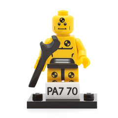 LEGO col01-8 - Demolition Dummy, Series 1 (Set mit Stand und Zubehör)