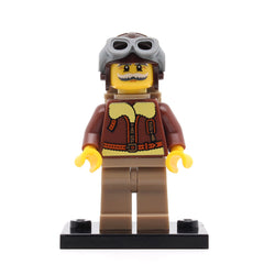 LEGO col03-02 - Pilot, Series 3 (Set mit Stand und Zubehör)