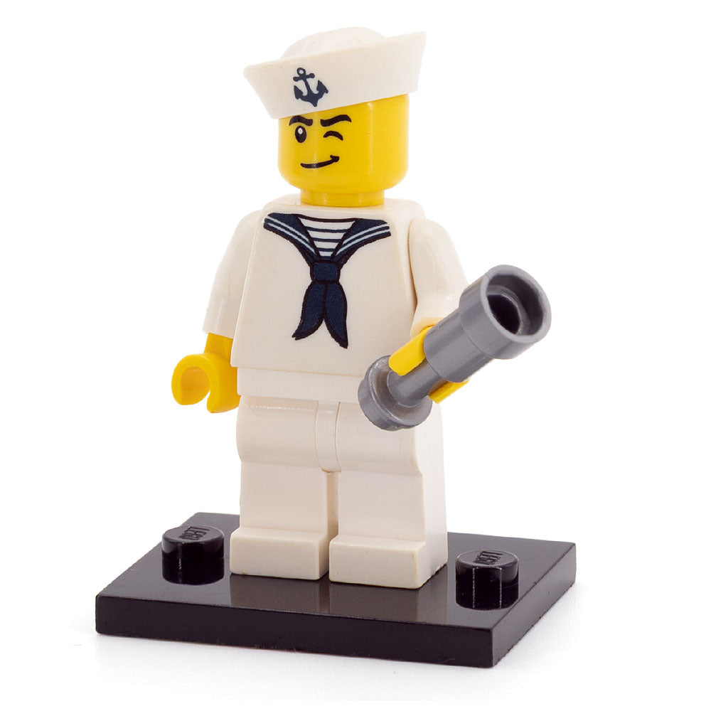 LEGO col04-10 - Sailor, Series 4 (Set mit Stand und Zubehör)