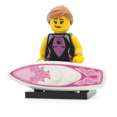 LEGO col04-05 - Surfer Girl, Series 4 (Set mit Stand und Zubehör)