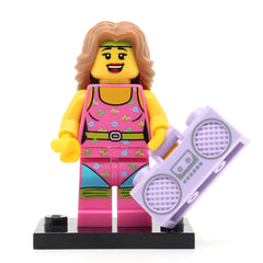LEGO col05-10 - Fitness Instructor, Series 5 (Set mit Stand und Zubehör)