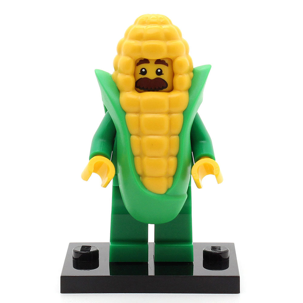 LEGO col17-4 - Corn Cob Guy, Series 17 (Set mit Stand und Zubehör)