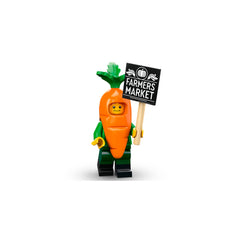 LEGO col24-4 - Carrot Mascot, Series 24 (Set mit Stand und Zubehör)