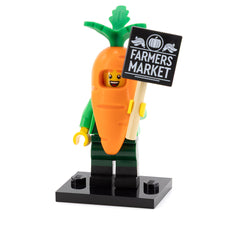 LEGO col24-4 - Carrot Mascot, Series 24 (Set mit Stand und Zubehör)