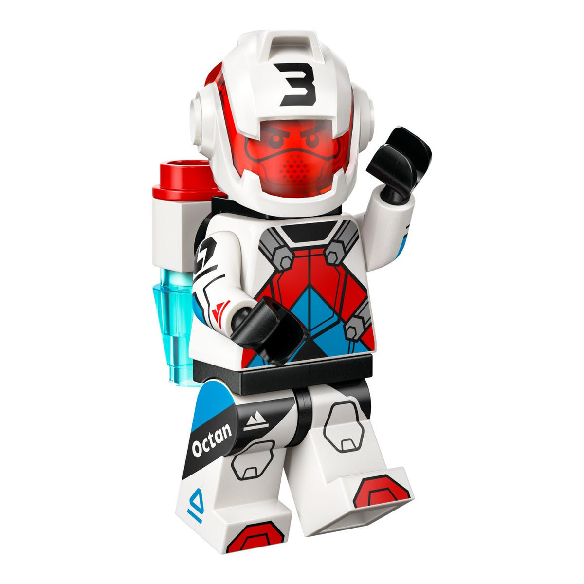 LEGO col27-3 - Jetpack Racer, Series 27 (Set mit Stand und Zubehör)