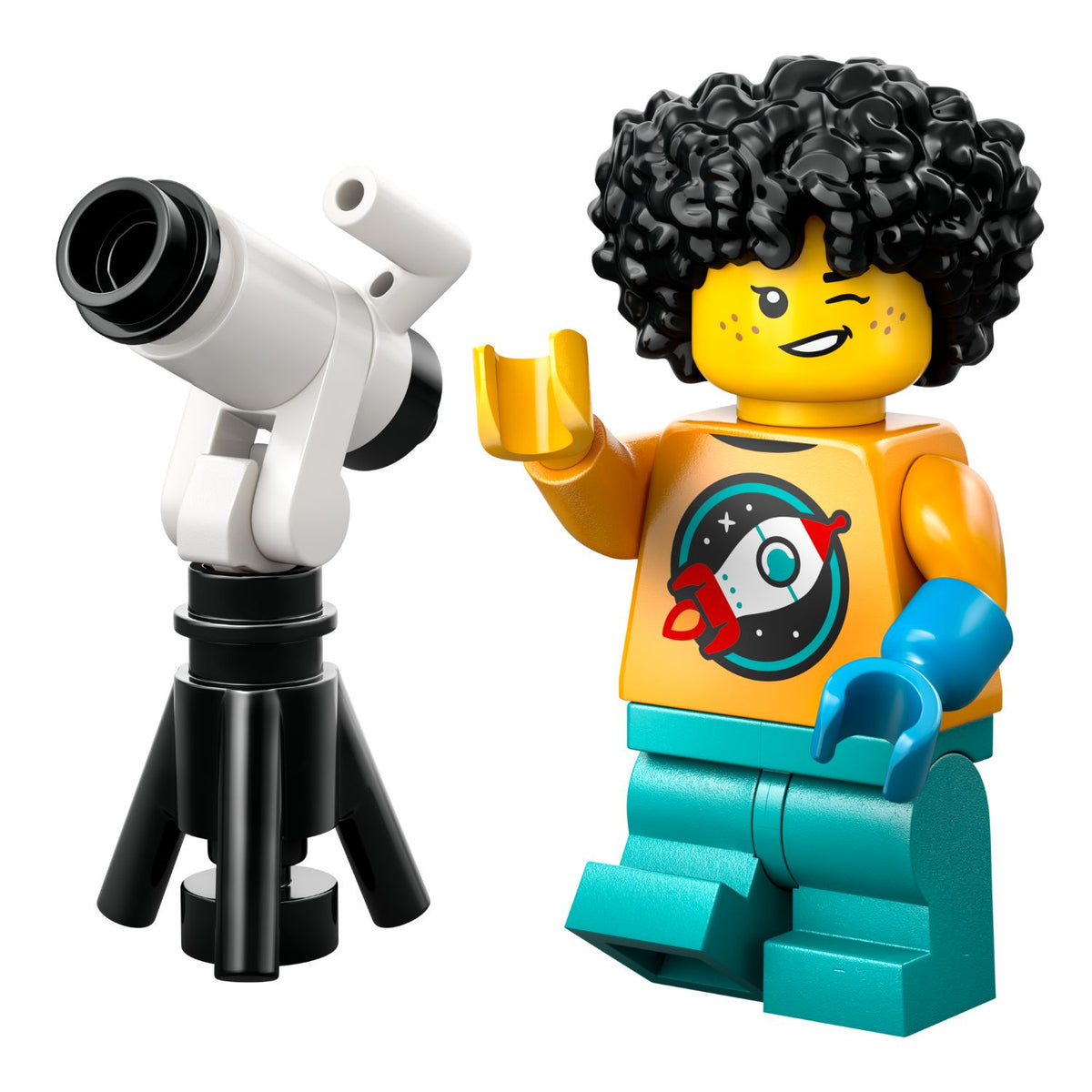 LEGO col27-4 - Astronomer Kid, Series 27 (Set mit Stand und Zuebhör)
