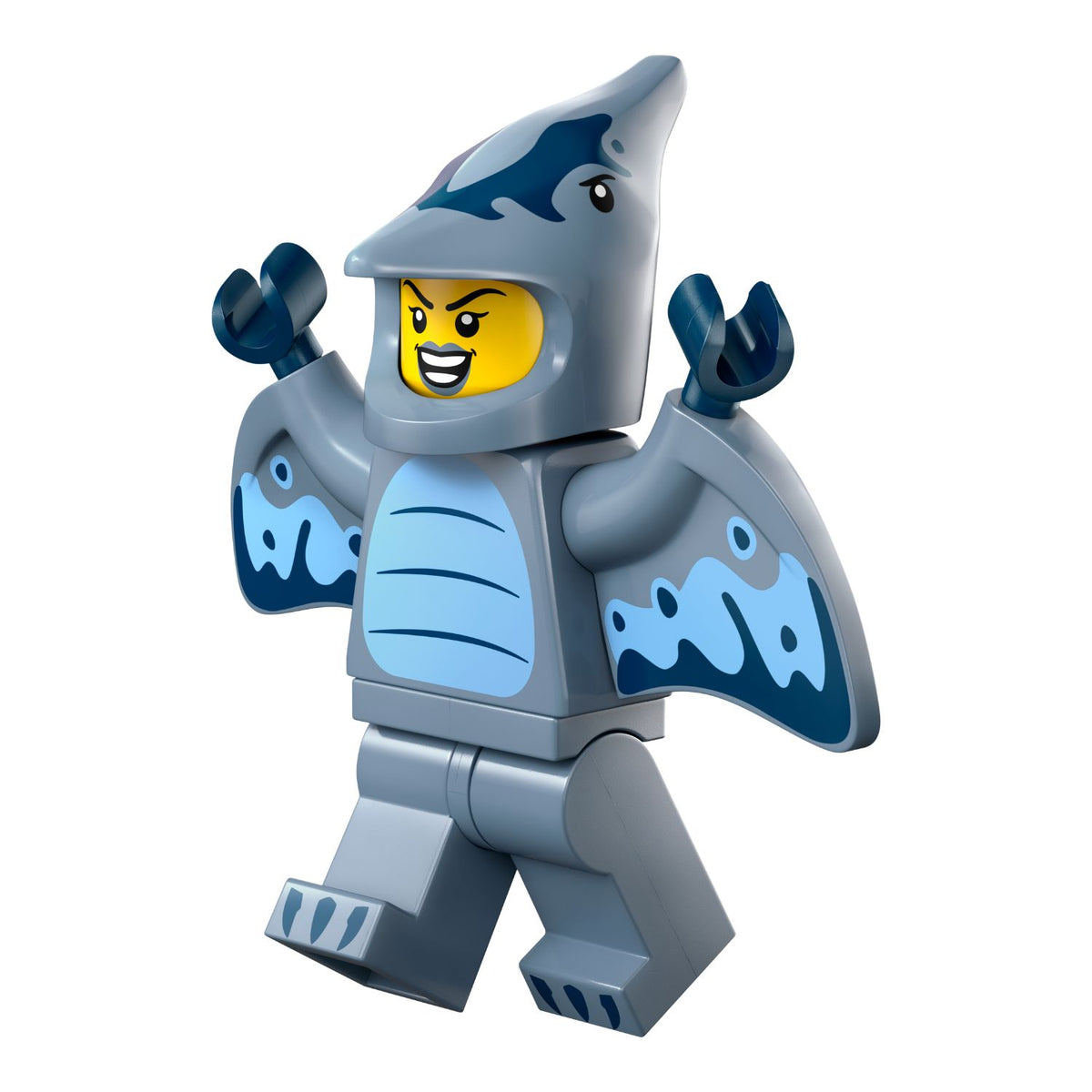 LEGO col27-6 - Pterodactyl Costume Fan, Series 27 (Set mit Stand und Zubehör)