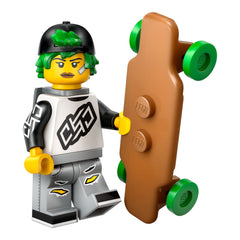 LEGO col27-7 - Longboarder, Series 27 (Set mit Stand und Zubehör)