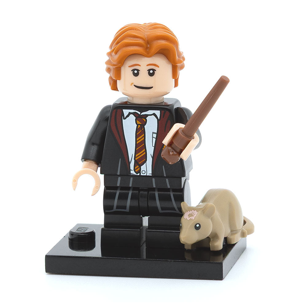 LEGO colhp-3, Ron Weasley in School Robes, Harry Potter, Series 1 (Set mit Stand und Zubehör)