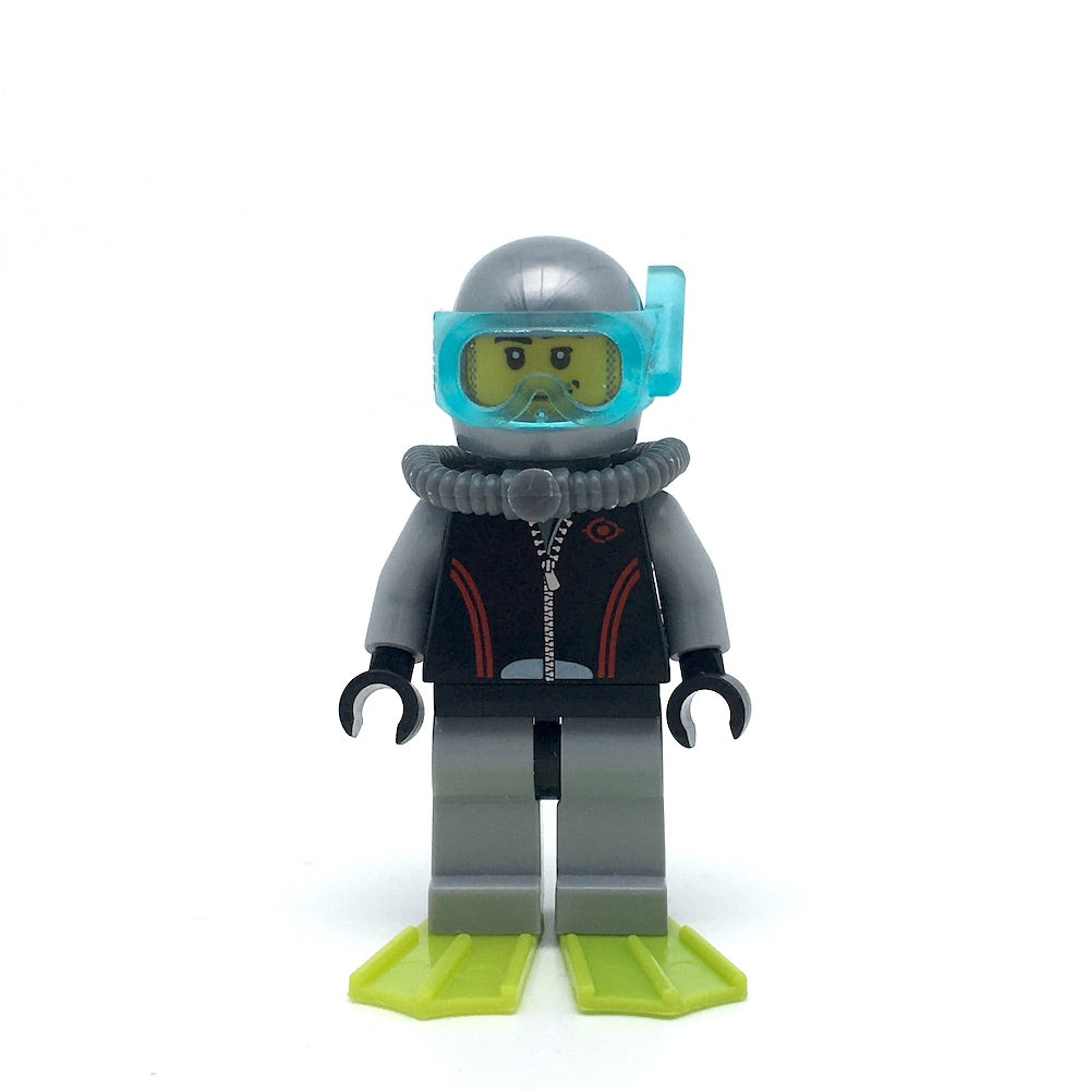 LEGO cty0235 - Diver (Flippers, Stubble Beard and Moustache and Sideburns, Scuba Tank)