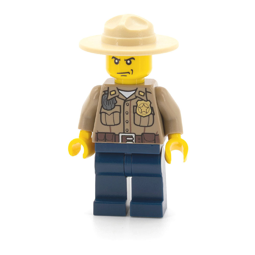 LEGO cty0273 - Forest Police - Dark Tan Shirt with Pockets, Radio and Gold Badge