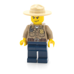 LEGO cty0273 - Forest Police - Dark Tan Shirt with Pockets, Radio and Gold Badge