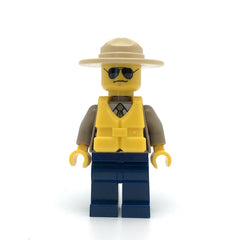 LEGO cty0306 - Forest Police (Dark Tan Shirt with Pockets, Dark Blue Legs, Campaign Hat, Black and Silver Sunglasses, Life Jacket Center Buckle)