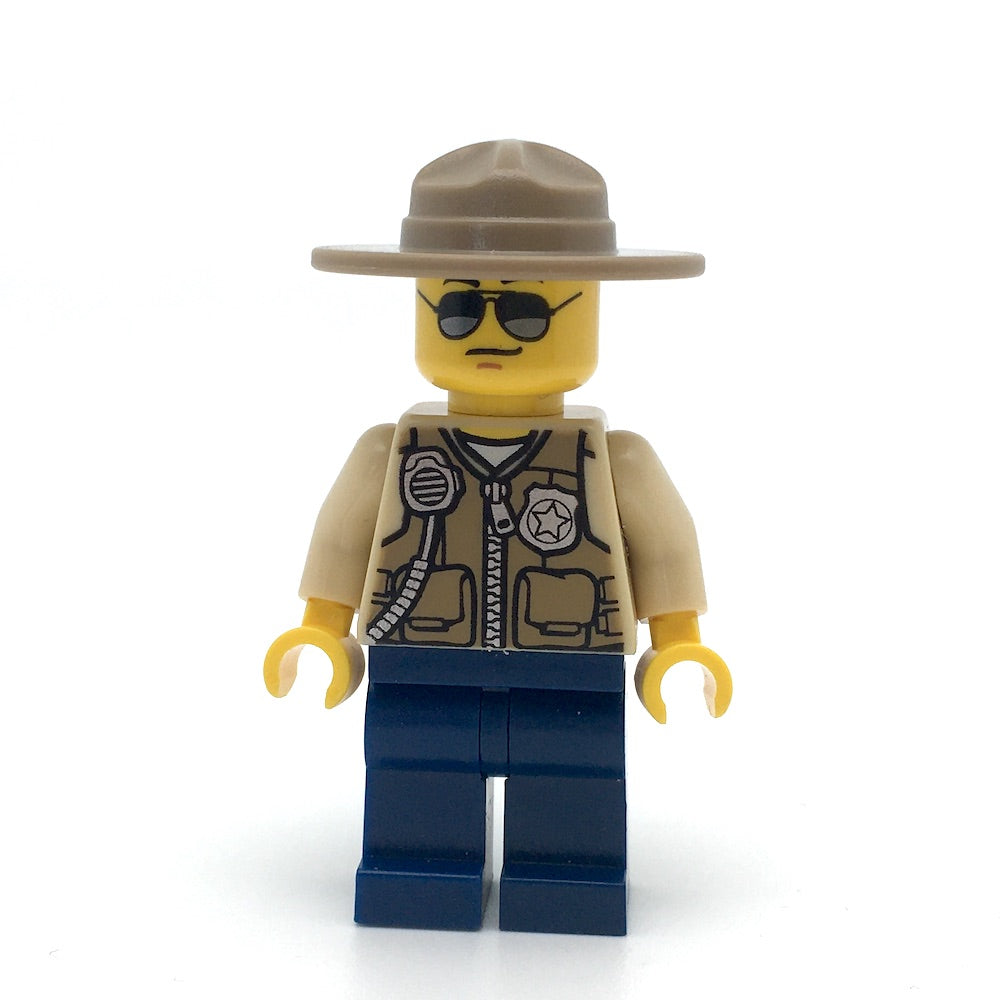 LEGO cty0516 -Swamp Police (Officer, Vest, Dark Tan Hat, Sunglasses)