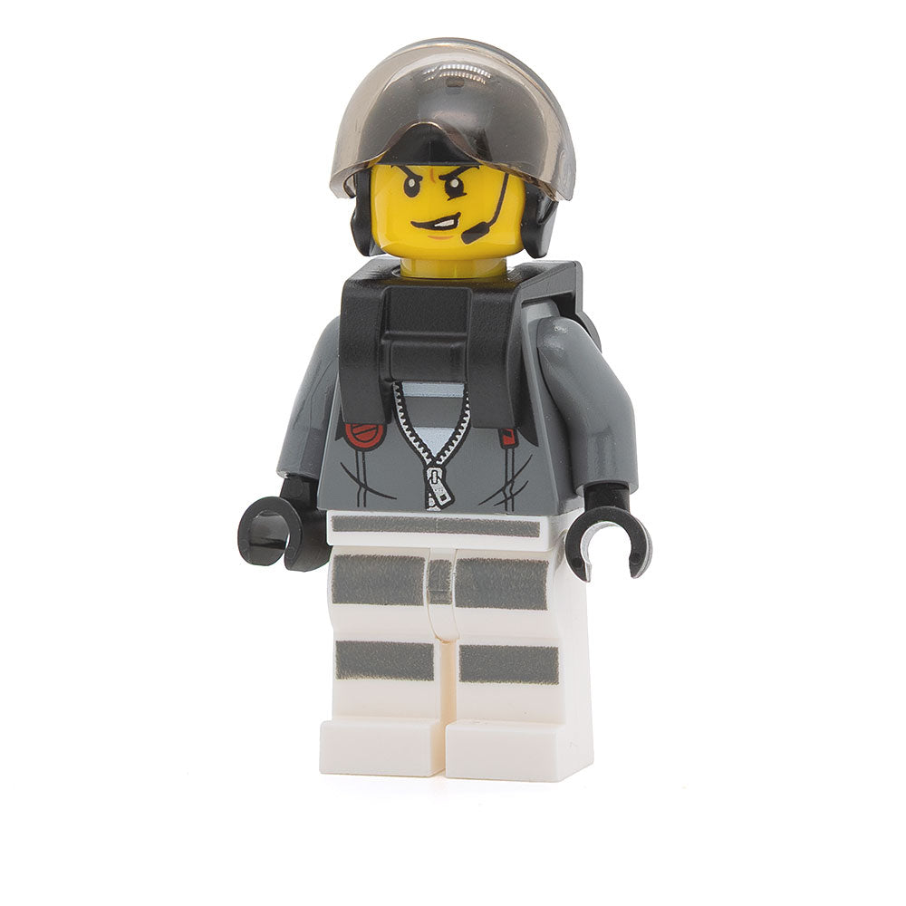 LEGO cty0999 - Sky Police (Jail Prisoner Jacket over Prison Stripes, Neck Bracket, for Parachute)