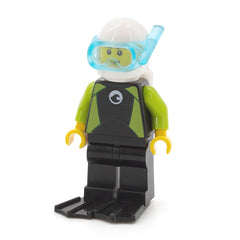 LEGO cty1191 - Diver (Male, Black Wetsuit with White Logo)