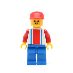 LEGO soc047 - Soccer Player (Red & Blue Team  #9 on Back and Red Cap)