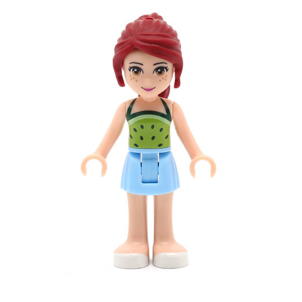LEGO frnd166 - Friends Mia (Bright Light Blue Skirt, Lime Halter Top with Dark Green Dots)