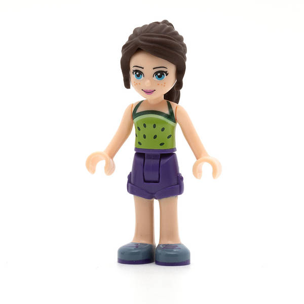 LEGO frnd193 - Friends Naomi (Light Nougat, Lime Halter Top with Dark Green Dots, Dark Purple Shorts, Sand Blue Shoes)